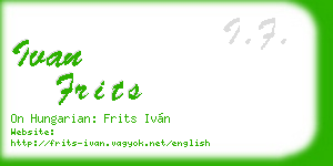 ivan frits business card